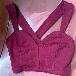 Charlotte Russe Burgundy Crop Top
